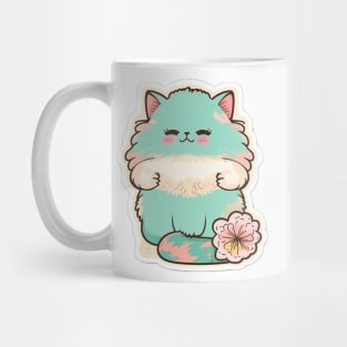 Elegant Persian Cat Sticker for Cat Lovers Mug